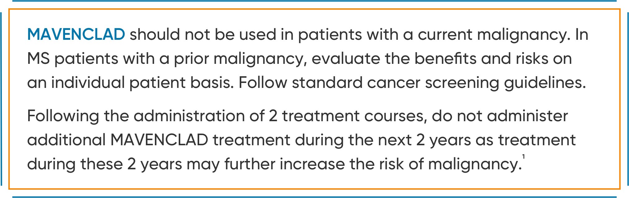 MAVENCLAD® patients malignancy
