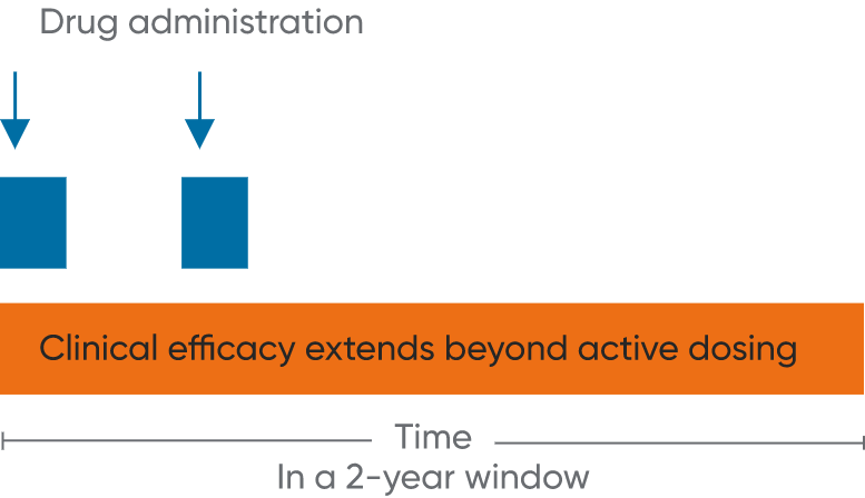 Graphic representing immunodepletion followed by repopulation